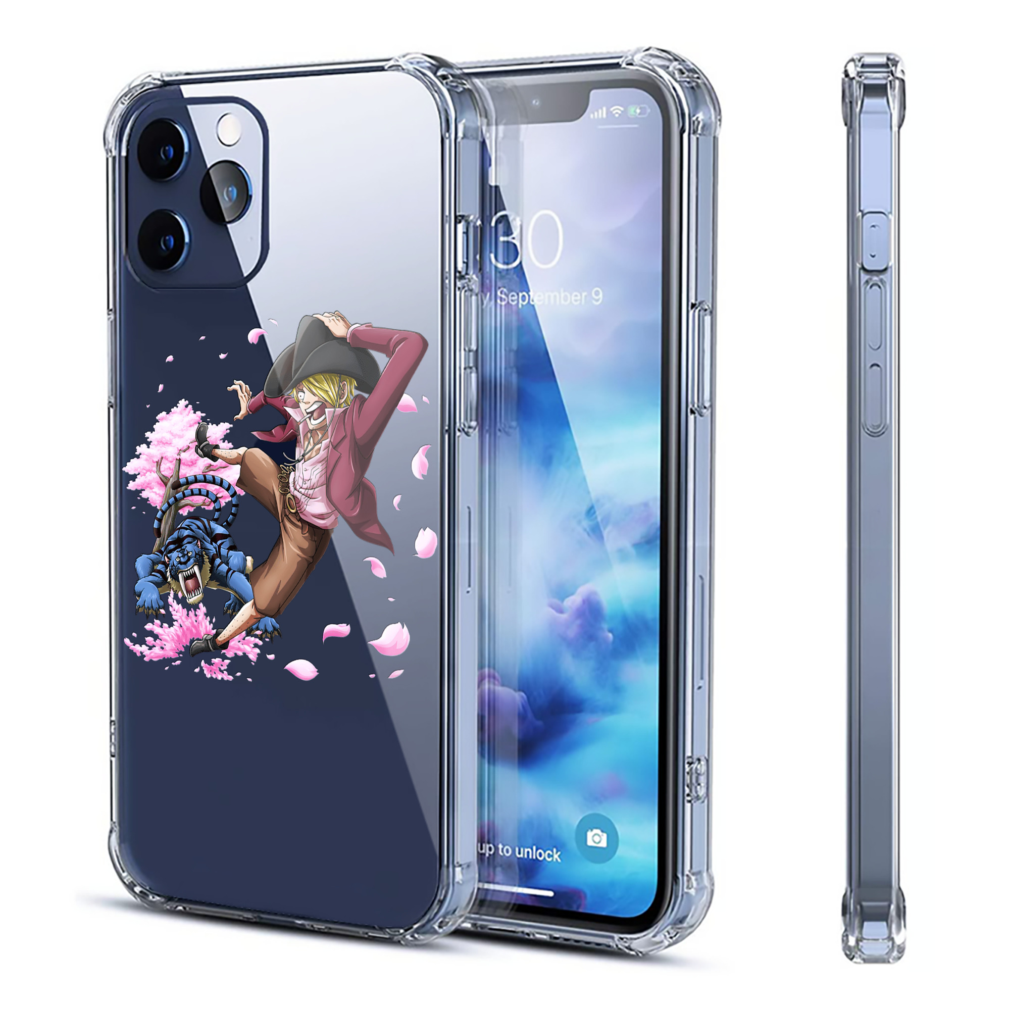 （画像用） ワンピース サンジ ONE PIECE Sanji 【iPhone 12シリーズ対応】透明スマホケース（クリアソフトケース）